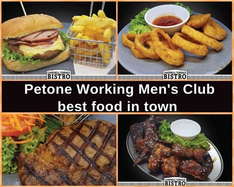 petone working men's club menu  Monday to Friday 11:00am - 2:00pm 5:00pm - 8:00pm Saturday and